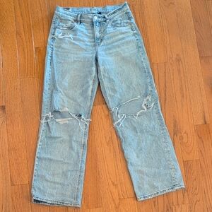 American Eagle Outfitters Distressed Blue Boyfriend Jeans